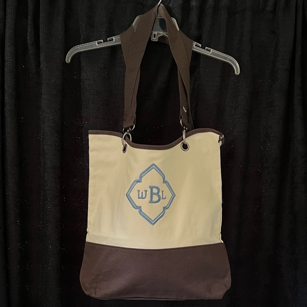 Thirty One Canvas Crew Carry All Monogrammed Bag